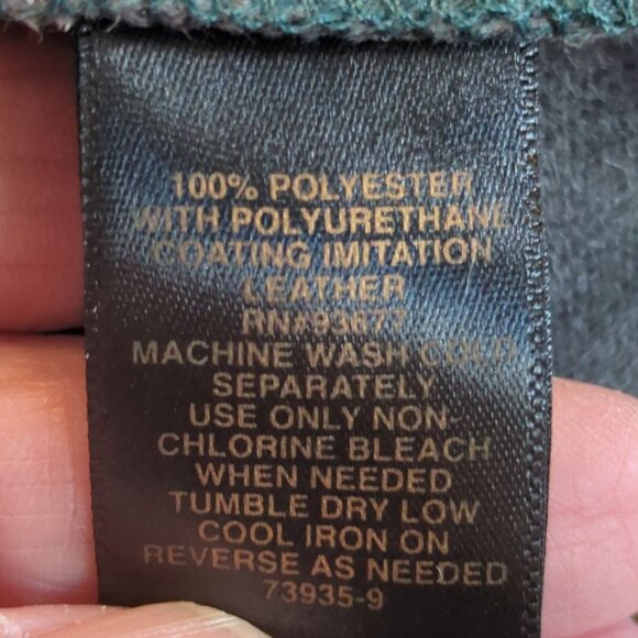 Ryegrass Faux Leather Green Pants Size Medium Elastic Waist Tapered Leg - Picture 11 of 16